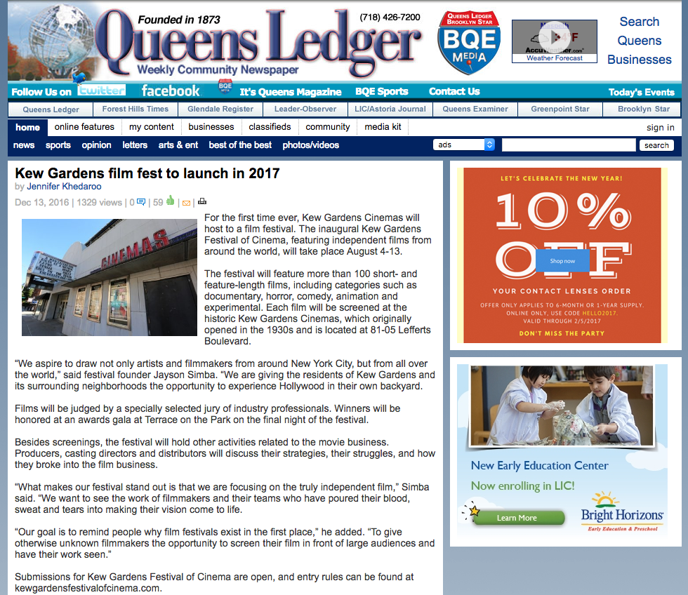 Read All About Us On The Queens Ledger And On 7 Of Their Sister